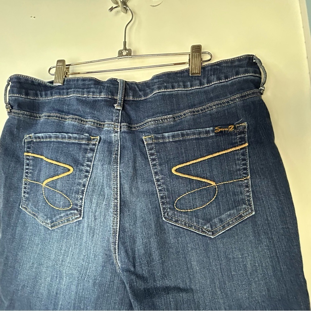 Seven7 Blue Jean Denim Bermuda Shorts Women's 16 - Picture 6 of 10